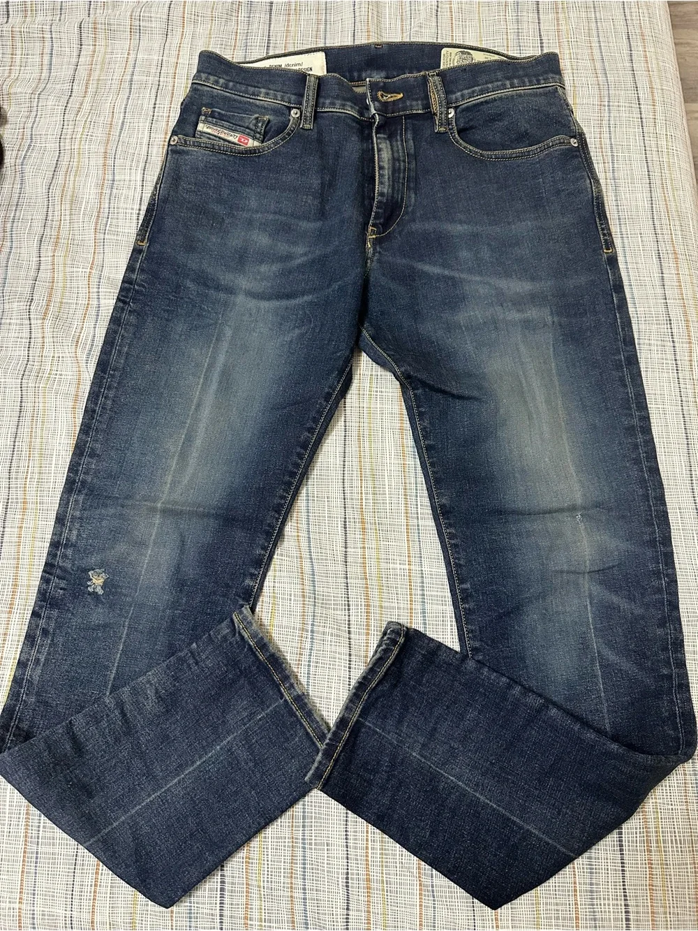 Diesel D-Strukt Men's Dark Blue Washed Denim Jeans